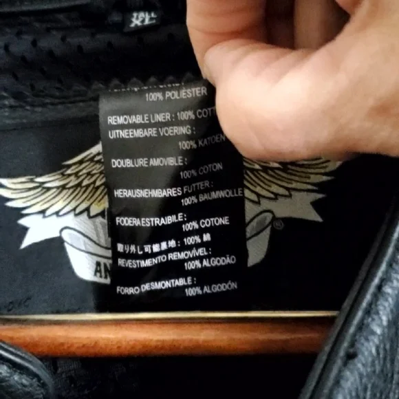 2010 Harley Davison Men's Road Warriors Leather Jacket with liner XL Tall